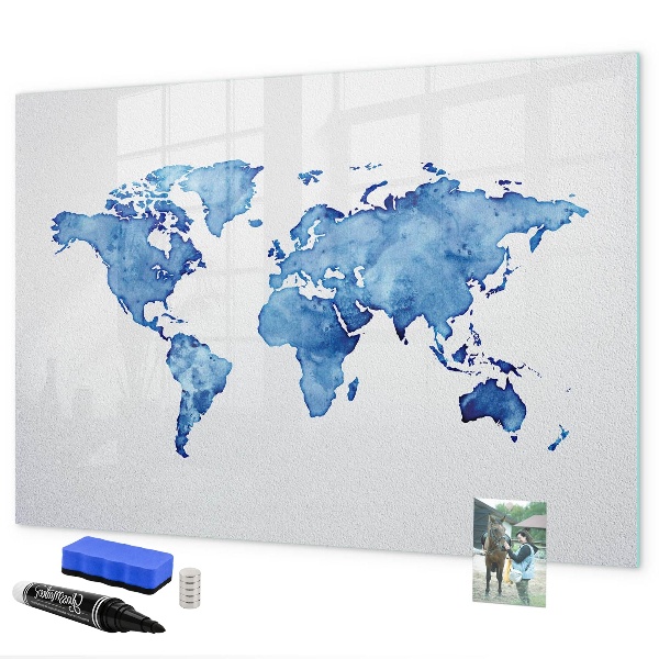Magnetická psací tabule Mapa světa s osobními vzpomínkami