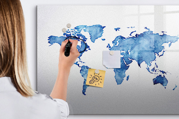 Magnetická psací tabule Mapa světa s osobními vzpomínkami
