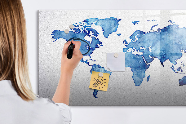 Magnetická psací tabule Mapa světa s osobními vzpomínkami