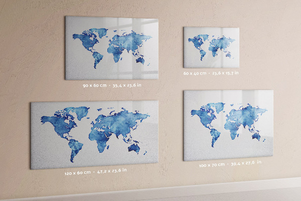 Magnetická psací tabule Mapa světa s osobními vzpomínkami