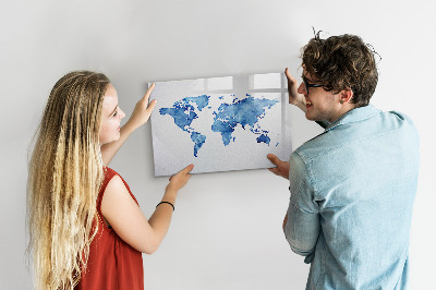 Magnetická psací tabule Mapa světa s osobními vzpomínkami