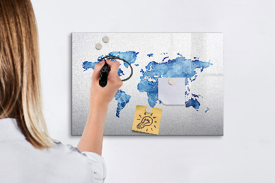 Magnetická psací tabule Mapa světa s osobními vzpomínkami