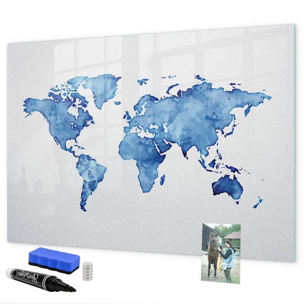 Magnetická psací tabule Mapa světa s osobními vzpomínkami
