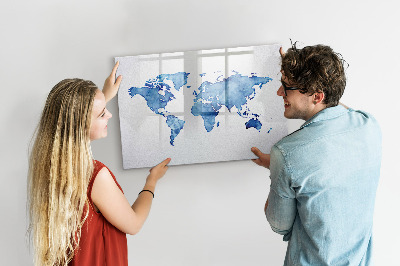 Magnetická psací tabule Mapa světa s osobními vzpomínkami