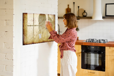Magnetická psací tabule Mapa světa s osobními vzpomínkami