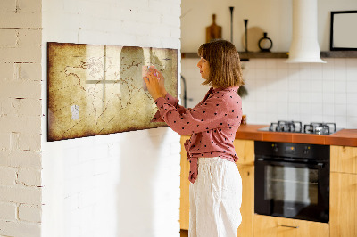 Magnetická psací tabule Mapa světa s osobními vzpomínkami