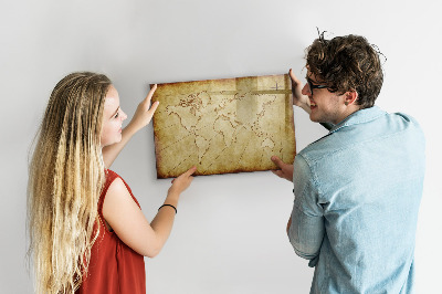 Magnetická psací tabule Mapa světa s osobními vzpomínkami