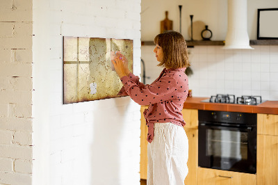 Magnetická psací tabule Mapa světa s osobními vzpomínkami