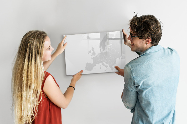 Magnetická psací tabule Interaktivní plakát s fotografiemi a poznámkami