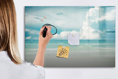 Popisovatelná magnetická tabule Magnetická tabule s fotografiemi u moře