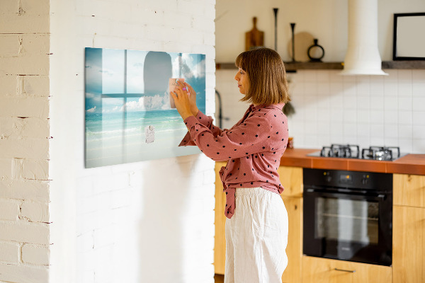 Popisovatelná magnetická tabule Magnetická tabule s fotografiemi u moře