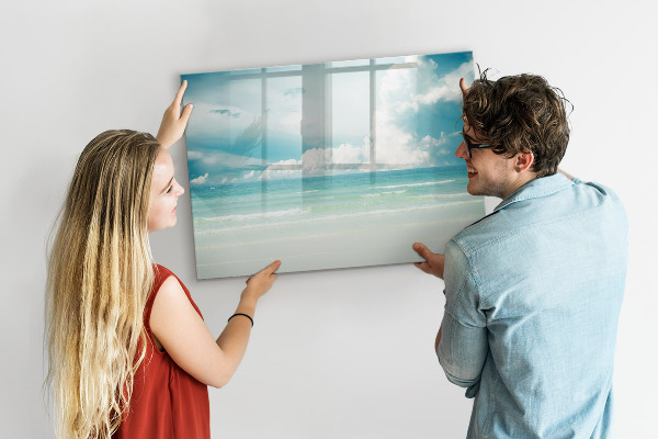 Popisovatelná magnetická tabule Magnetická tabule s fotografiemi u moře