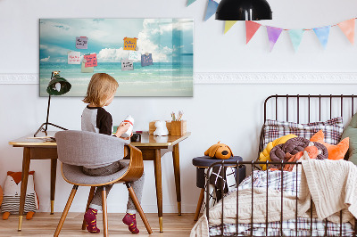 Popisovatelná magnetická tabule Magnetická tabule s fotografiemi u moře