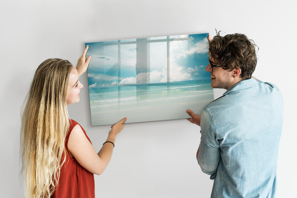 Popisovatelná magnetická tabule Magnetická tabule s fotografiemi u moře