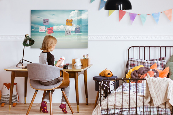 Popisovatelná magnetická tabule Magnetická tabule s fotografiemi u moře