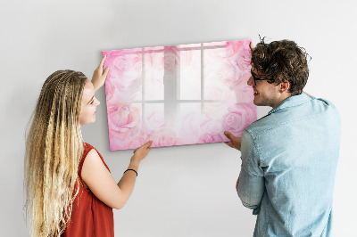 Magnetická psací tabule Růžová tabule na fotky a poznámky