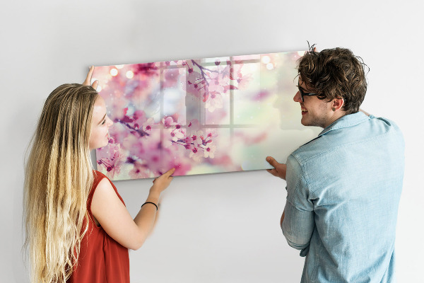 Magnetická psací tabule Květinová koláž s fotografiemi a poznámkami