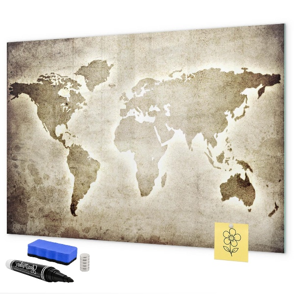 Magnetická psací tabule Mapa vzpomínek s osobními fotografiemi