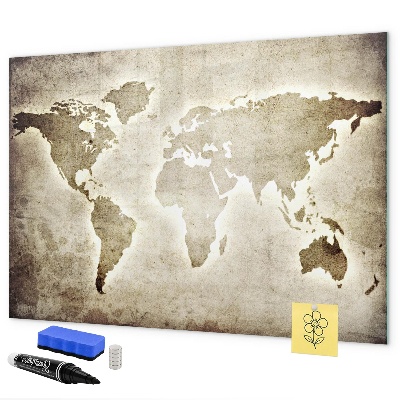Magnetická psací tabule Mapa vzpomínek s osobními fotografiemi