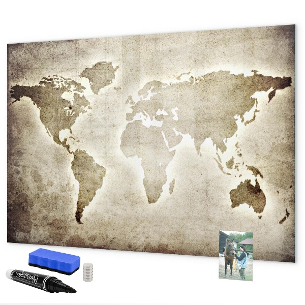 Magnetická psací tabule Mapa vzpomínek s osobními fotografiemi
