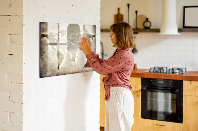 Magnetická psací tabule Mapa vzpomínek s osobními fotografiemi