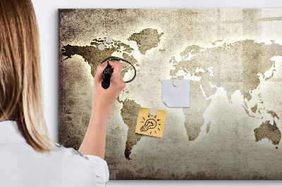 Magnetická psací tabule Mapa vzpomínek s osobními fotografiemi