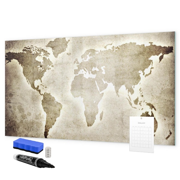 Magnetická psací tabule Mapa vzpomínek s osobními fotografiemi