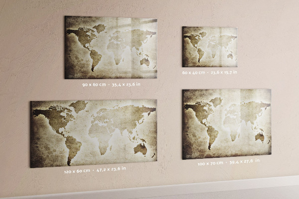 Magnetická psací tabule Mapa vzpomínek s osobními fotografiemi