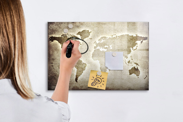 Magnetická psací tabule Mapa vzpomínek s osobními fotografiemi