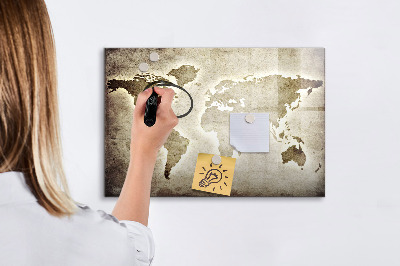 Magnetická psací tabule Mapa vzpomínek s osobními fotografiemi