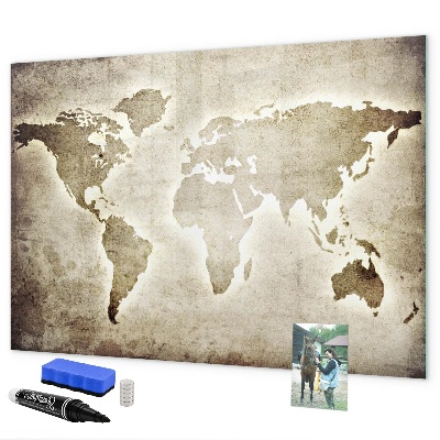 Magnetická psací tabule Mapa vzpomínek s osobními fotografiemi