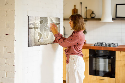 Magnetická psací tabule Mapa vzpomínek s osobními fotografiemi
