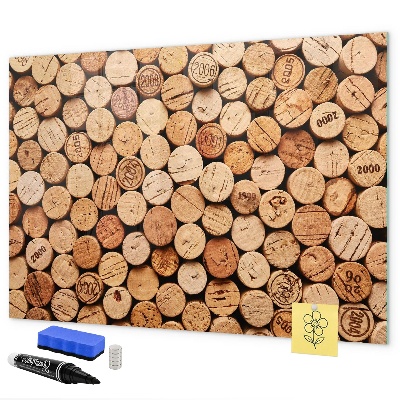 Popisovatelná magnetická tabule Fototapeta s vinným korkem