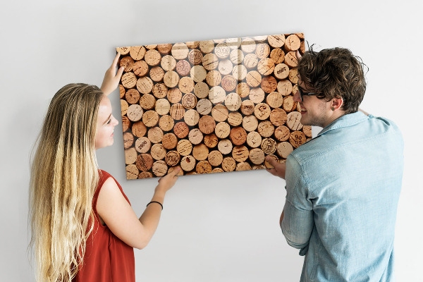 Popisovatelná magnetická tabule Fototapeta s vinným korkem