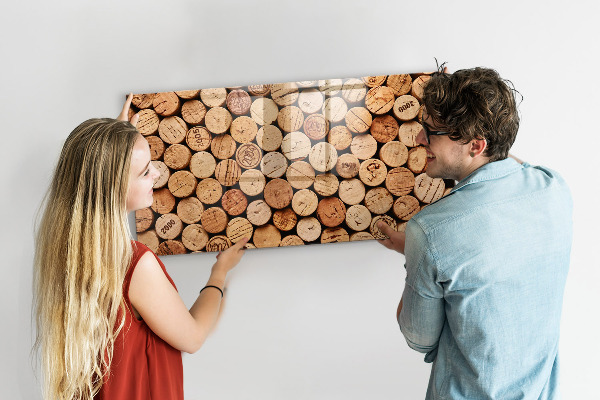 Popisovatelná magnetická tabule Fototapeta s vinným korkem