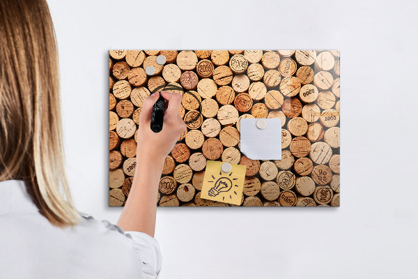 Popisovatelná magnetická tabule Fototapeta s vinným korkem