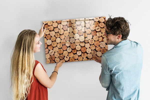 Popisovatelná magnetická tabule Fototapeta s vinným korkem