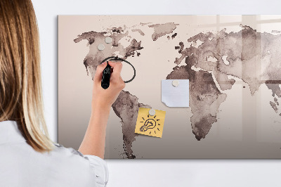 Popisovatelná magnetická tabule Mapa světa s osobními vzpomínkami