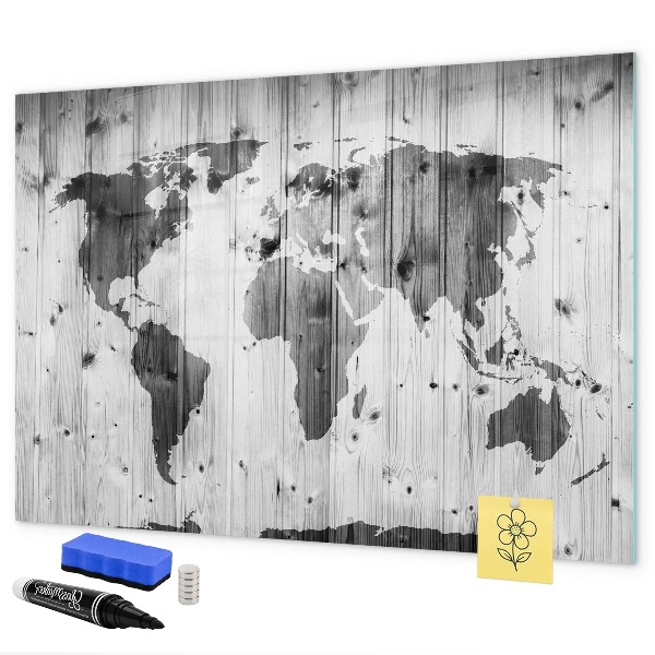 Magnetická psací tabule Mapa světa s osobními vzpomínkami
