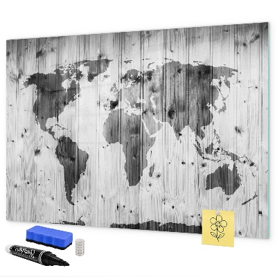 Magnetická psací tabule Mapa světa s osobními vzpomínkami