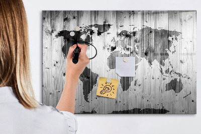 Magnetická psací tabule Mapa světa s osobními vzpomínkami
