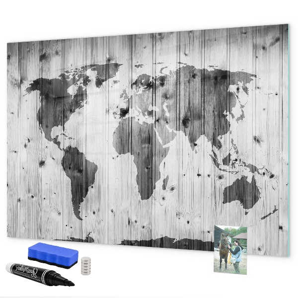 Magnetická psací tabule Mapa světa s osobními vzpomínkami