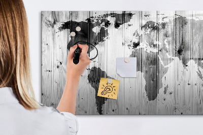 Magnetická psací tabule Mapa světa s osobními vzpomínkami