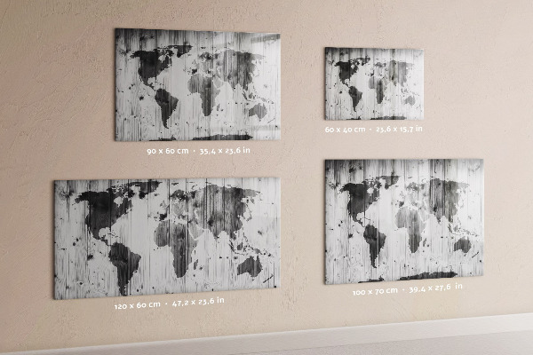 Magnetická psací tabule Mapa světa s osobními vzpomínkami