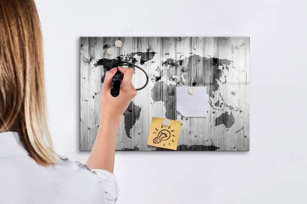 Magnetická psací tabule Mapa světa s osobními vzpomínkami