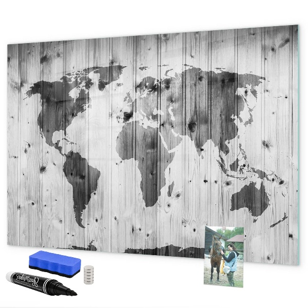 Magnetická psací tabule Mapa světa s osobními vzpomínkami