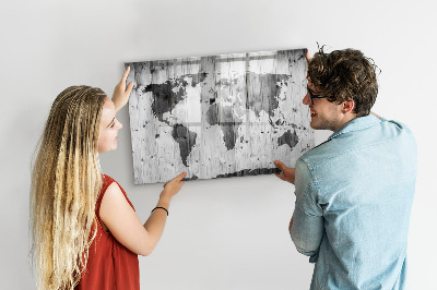 Magnetická psací tabule Mapa světa s osobními vzpomínkami