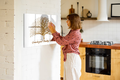 Popisovatelná magnetická tabule Rodokmen s prostorem pro fotografie