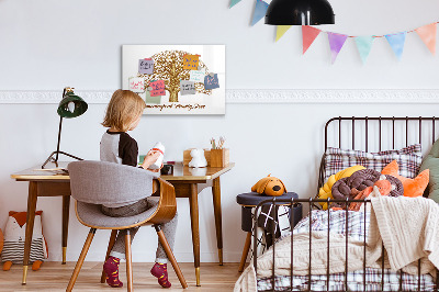 Popisovatelná magnetická tabule Rodokmen s prostorem pro fotografie