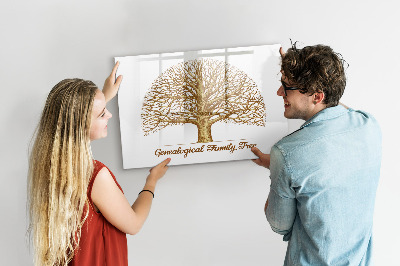 Popisovatelná magnetická tabule Rodokmen s prostorem pro fotografie